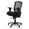 Alera Etros Series 17.16 in. to 20.86 in. Seat Height Mesh Mid-Back Petite Multifunction Chair - Black